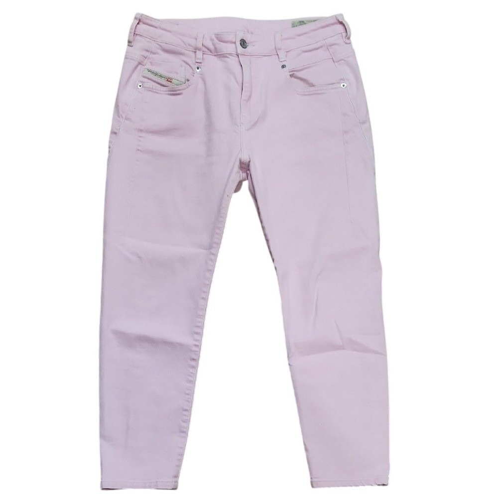 Diesel D-fayza Boyfriend Low Waist Baby Pink Ankle Denim Horseshoe Glamoratti 28